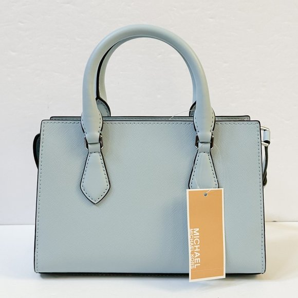 Michael Kors Sheila Small Satchel Shoulder Crossbody Bag Vista Blue - Picture 3 of 13